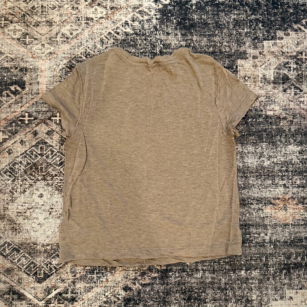 Agolde Adine Light Brown Short Sleeve Tee - Picture 4 of 5